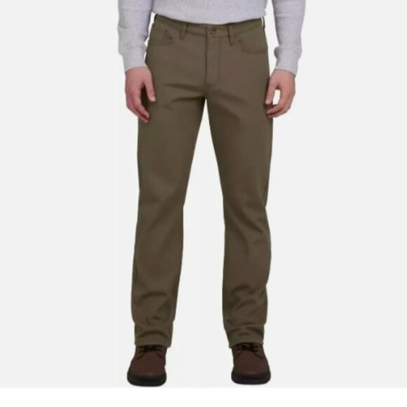 NEW Weatherproof Vintage Men's 38 Fleece Lined Canvas Pant Regular Fit Fleece - Picture 1 of 10